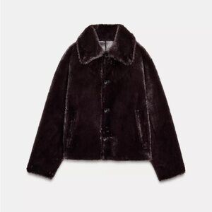 ZARA REVERSIBLE DOUBLE FACED FAUX LEATHER JACKET